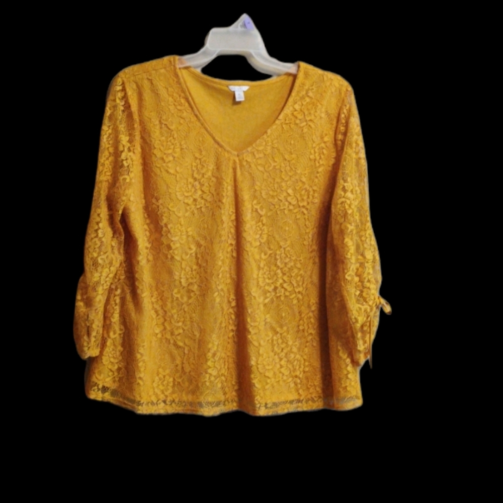 Est. 1946 Long Sleeve Lace Blouse EUC